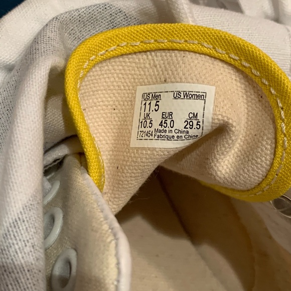 Vans Custom ERA Sneakers Brand New with Tags Unisex Yellow - Picture 9 of 13